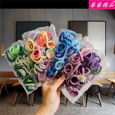 50pcs hair tie head ring hair rope accessories Rubber band绳