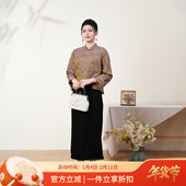 新品 布符新中式 「黄色提花国风偏襟外套」2026年春季 复古改良风女