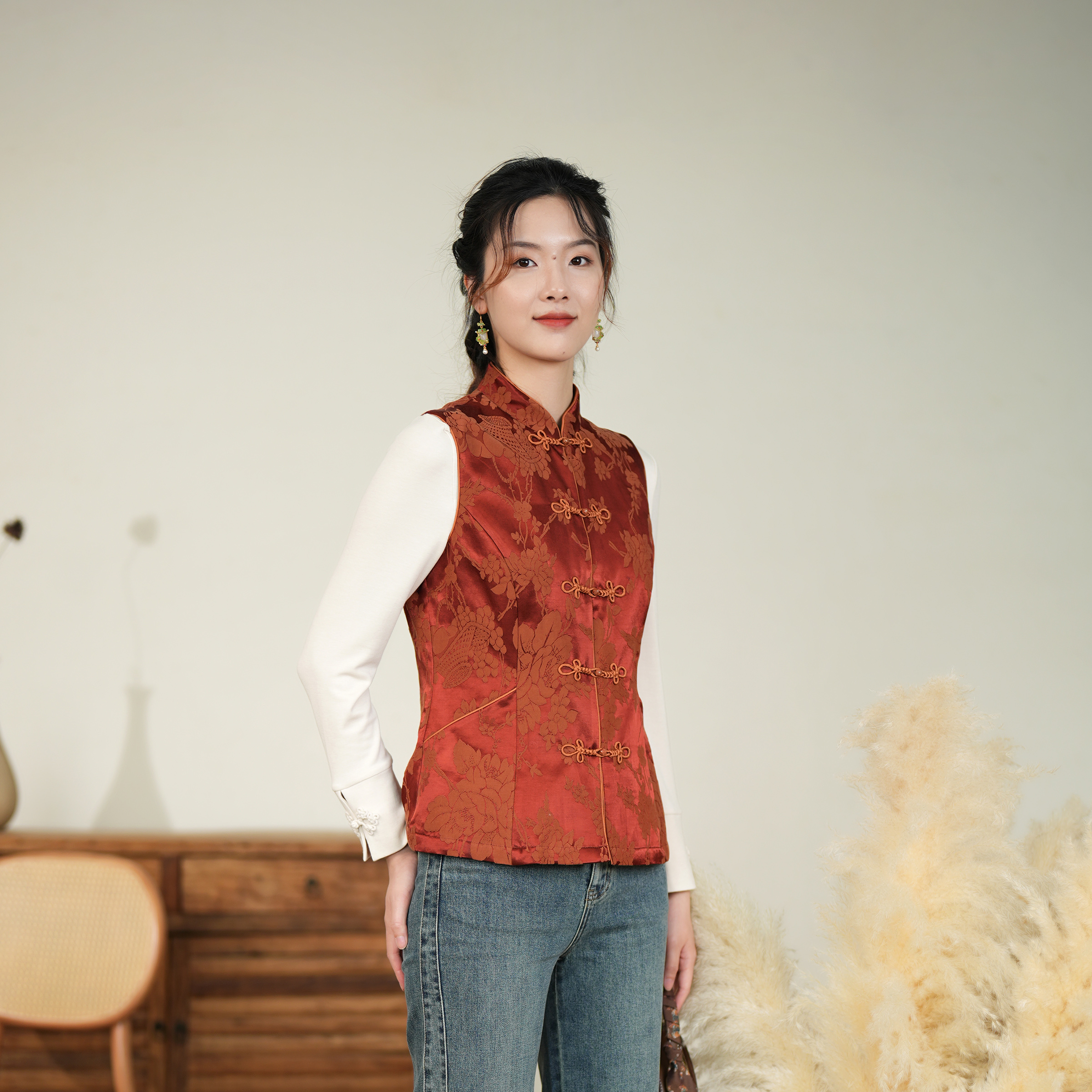 布符新中式国风马甲短款坎肩