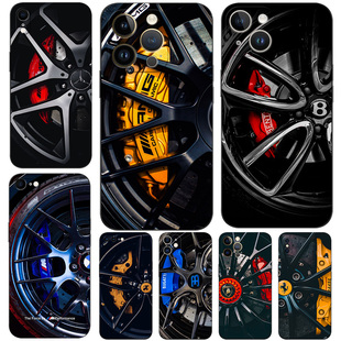 硅胶软手机壳适用苹果iPhone17 16 15 14 Pro Max mini 13 Pro XS XR X 8 7 6 6s plus 12 11SE 轮毂卡钳汽车