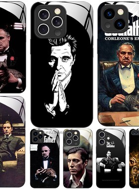 玻璃手机壳适用苹果iPhone 17 16 15 14 Pro Max 13 Pro XS XR X 12 11 教父godfather