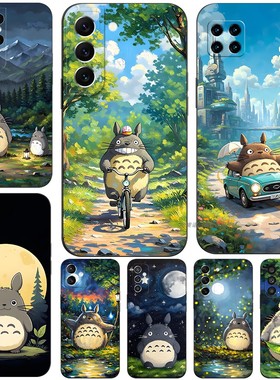磨砂软手机壳适用三星A17A07A16A06A26A36A56A15A05SA35A55A54A34A14A13A53A73A12A72A03A04 龙猫油画可爱