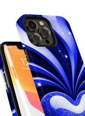 菲林手机壳适用苹果17iPhone16Pro15Max13Pro12XS14XR11X 爱心蓝色