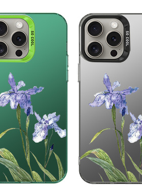 IMD手机壳适用苹果iPhone 15 14Pro Max13 Pro XS XR X 8 7plus12SE11 紫色花花