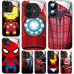 玻璃手机壳适用OPPO IQoo13 12 11 10 neo9 8 pro 蜘蛛钢铁侠