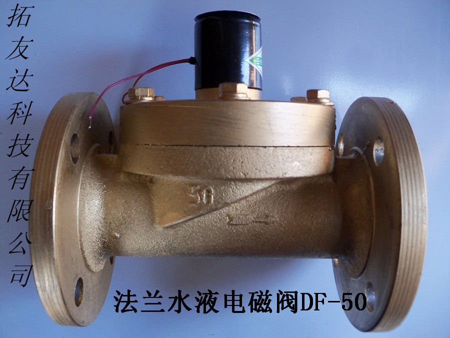 电磁阀DN50 65 80 100法兰水液电磁阀 ac220v的水阀DF-100阀门ZCQ