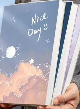 A5B5胶套本简约初中高学生16开加厚笔记本软面超厚记事本日记本