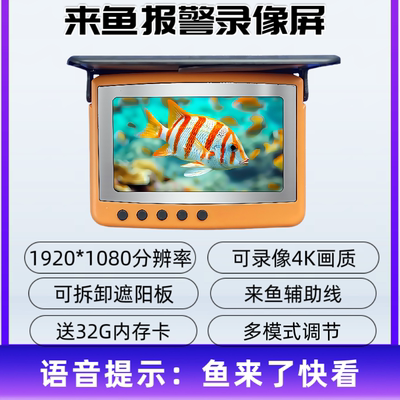 新款4.5寸水下探鱼显示屏录像