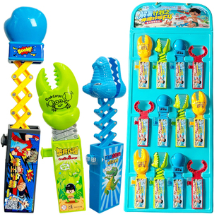 儿童创意糖果玩具按压伸缩鳄鱼钳夹子拳头螃蟹钳趣味小孩礼物批发