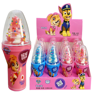 儿童卡通汪汪队摇摇雪糕冰激凌果味彩色棒棒糖超市柜台小零食批发