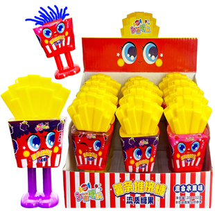 儿童新奇趣味推推糖水果味液体糖长头发糖小学生校园门口零食批发