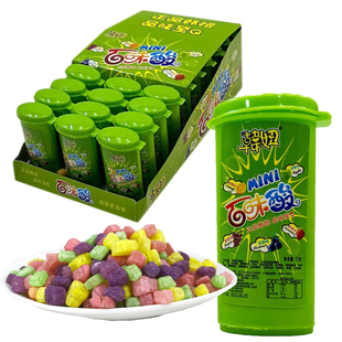 30瓶 13g韩妞百味酸8090后儿时怀旧糖果彩色酸甜软糖奖励小孩零食