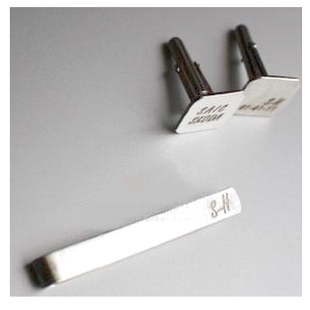 情的私饰925纯银定制袖扣,领带扣,包扣,钱包夹,logo刻字名字