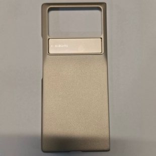 适用于小米MIX Fold3原装手机壳mixfold3支架保护壳金色单后壳皮质手感正品包邮