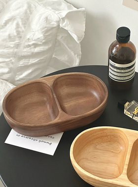 “坐船来啦”木质干果盘零食拼盘水果盘茶点盘收纳托盘分格盘