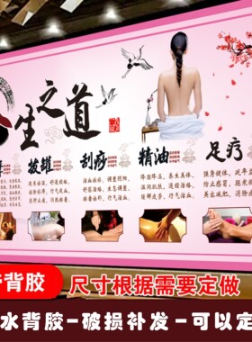 养生馆养生之道海报墙贴