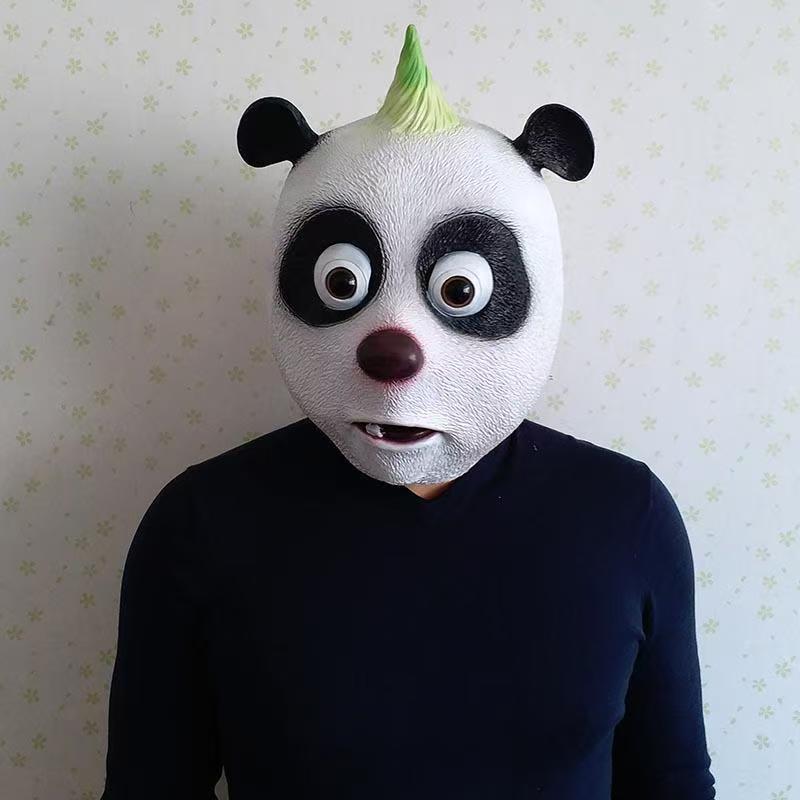 熊猫头套搞笑个性抖音直播图片
