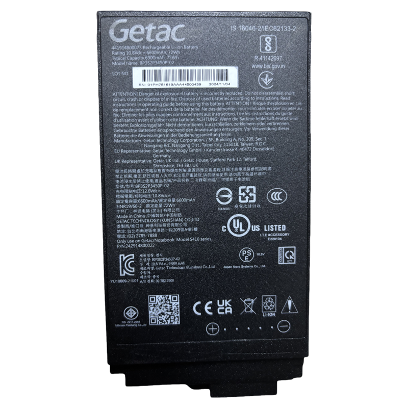 getac s410 g4笔记本电池6150F电池BP3S2P3450P-02电池