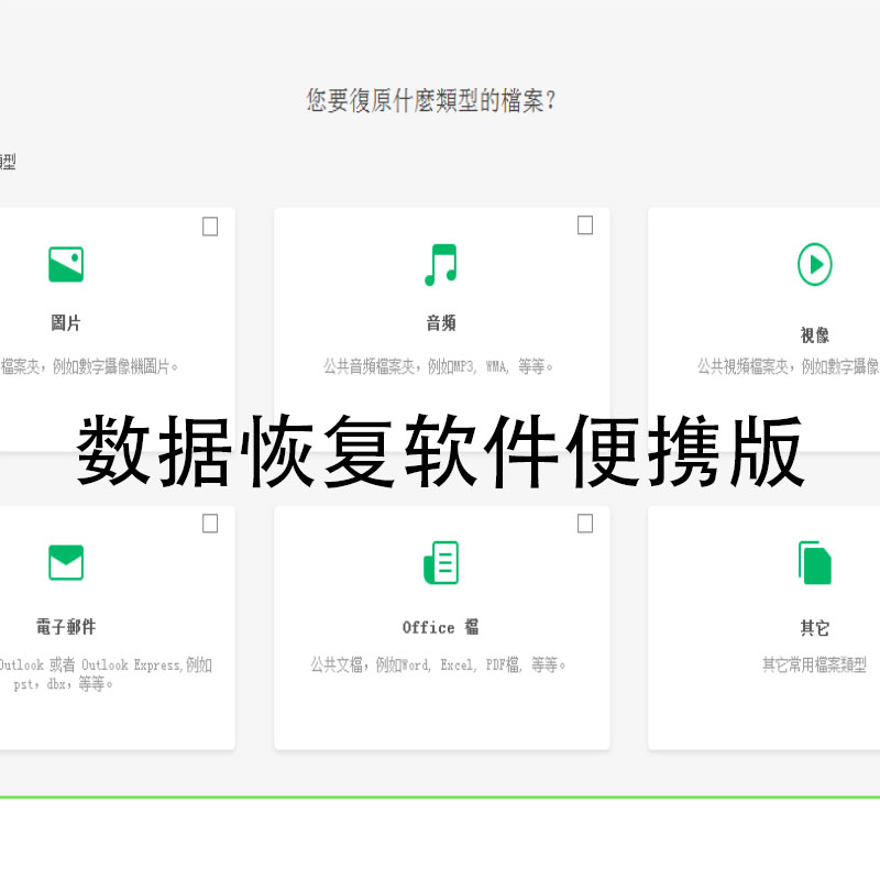 数据恢复软件绿色便携版本图片电子邮件office恢复工具