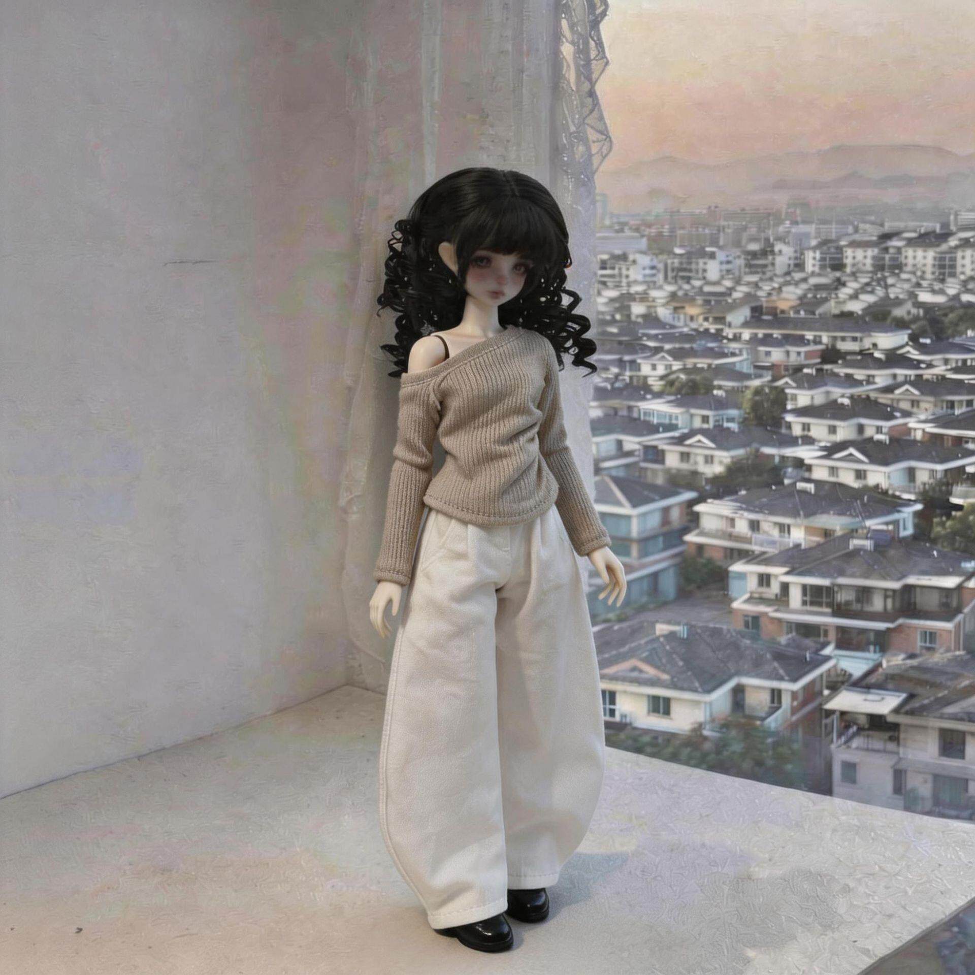 (仅娃衣】辣妹废土弯刀裤套装 Azone/ob22/blythe小布休闲套装萌