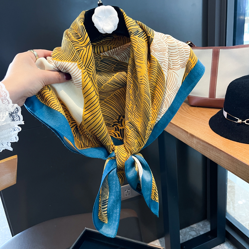春夏人字纹仿丝毛韩版围巾丝巾女