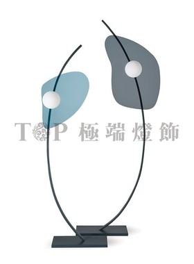 法式创意设计师客厅餐厅卧室书房轻奢网红CIRRUS弧形多彩色落地灯