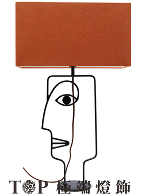 毕加索金属个性人物台灯抽象派意式Retor卧室创意手工床设计师灯