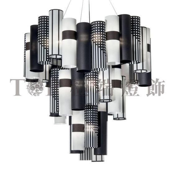 现代简约新中式样板房客厅餐桌吧多头圆筒吊灯设计软装定制吸吊灯,家装灯饰光源,客厅吊灯,淘宝优惠券,粉丝福利购,淘宝优惠卷