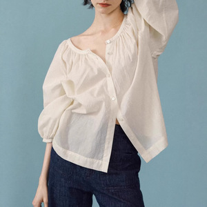 inc store 「浅春」上衣女2026新款春夏宽松白衬衫长袖显瘦设计感