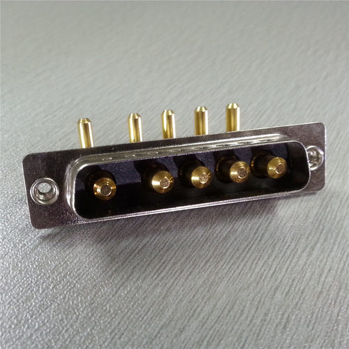 混合大电流5W5公头弯脚焊板D-SUB连接器 混装5芯军工级插头5P公座