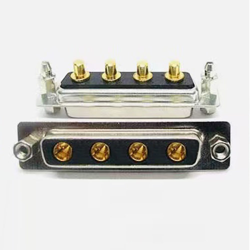 大电流连接器母头4W4直插焊板4P