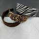 出口原单 仿马毛斑马纹宽边头箍欧美款 豹纹发卡发饰