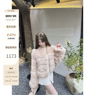 加厚时尚 CCZEE 高级感短款 狐狸毛皮草女冬季 毛毛外套 Saga千金