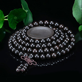 黑檀木手串6 8mm108颗紫光檀乌木佛珠男女款 饰品手链念珠厂家直销