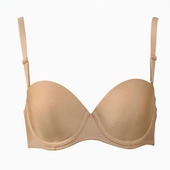 黛安芬半杯集中聚拢肩带可脱卸光面无痕新娘婚纱文胸18Y695 695