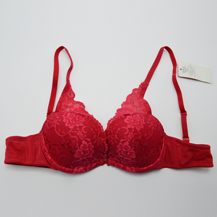 269 蕾丝性感薄杯附插片聚拢内衣文胸H17 黛安芬专柜正品 深V款