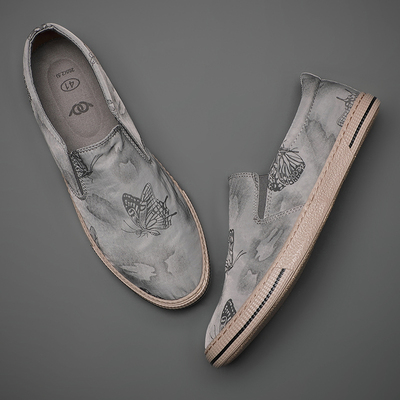 乐福鞋宝达透气一脚蹬休闲低帮