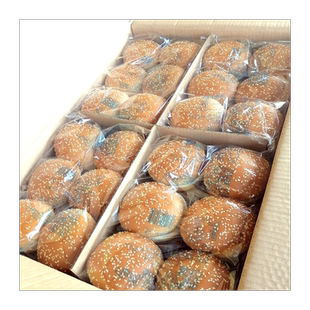 HBP汉堡面包子18个汉堡胚65克一个商用汉堡面包胚圆形汉堡胚子汉