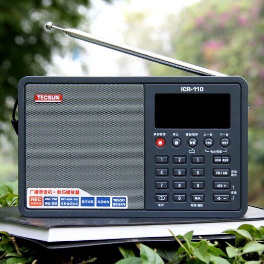 十大名牌收音机Tecsun/德生 ICR-110插卡老年人录音MP3便携式半导