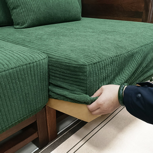 灯芯绒沙发套罩定做全包保护套中式布艺通用坐垫实木沙发笠套定制