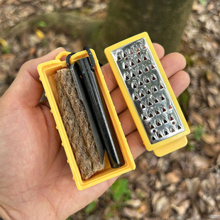丛林技艺户外打火石套装野外生存取火装备引火物生火盒