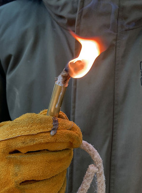 户外取火浸蜡麻绳野营防水火绒助燃防风bushcraft点火蜡烛引火物