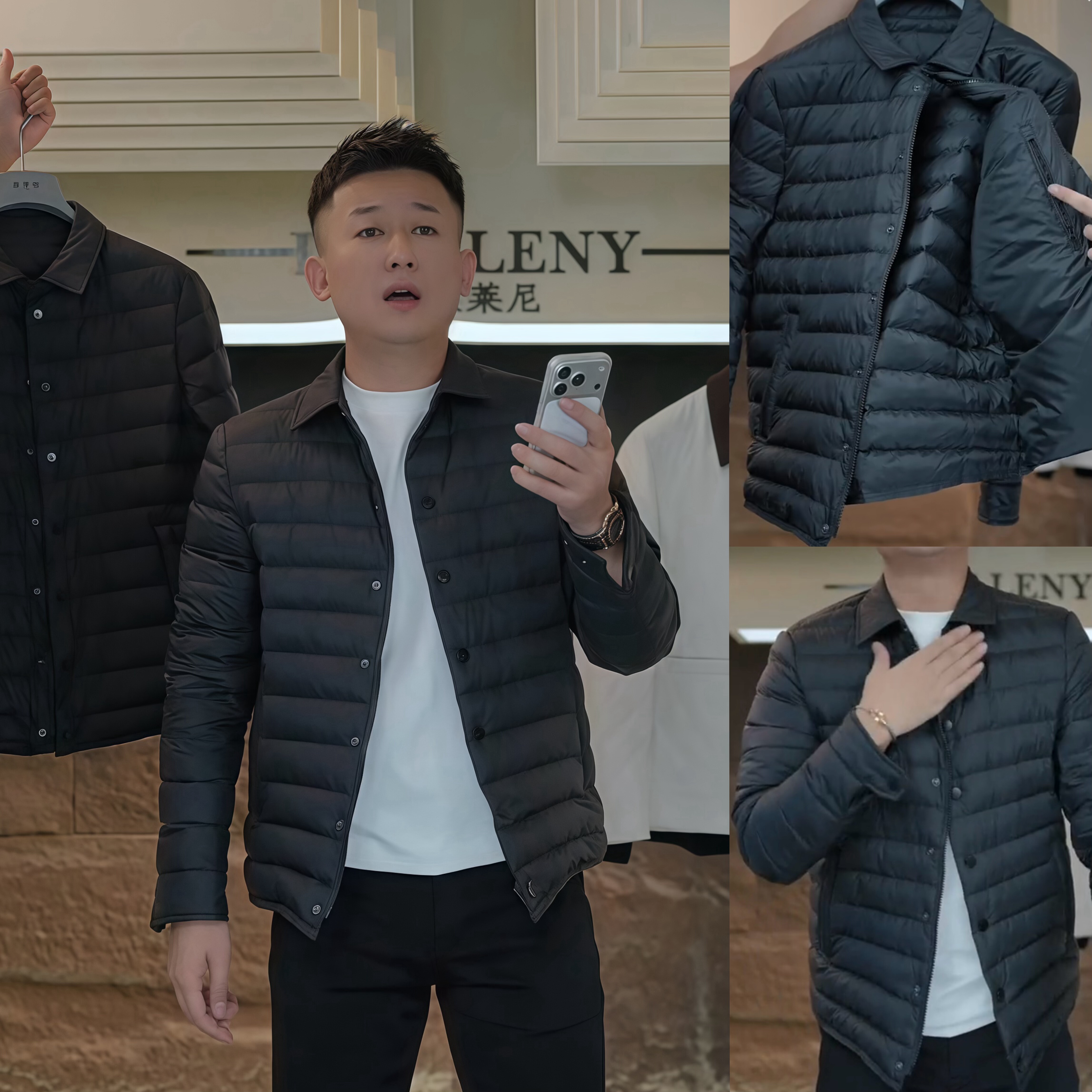 2025冬季新款轻薄棉服男短款百搭保暖休闲外套时尚百搭休闲上衣潮