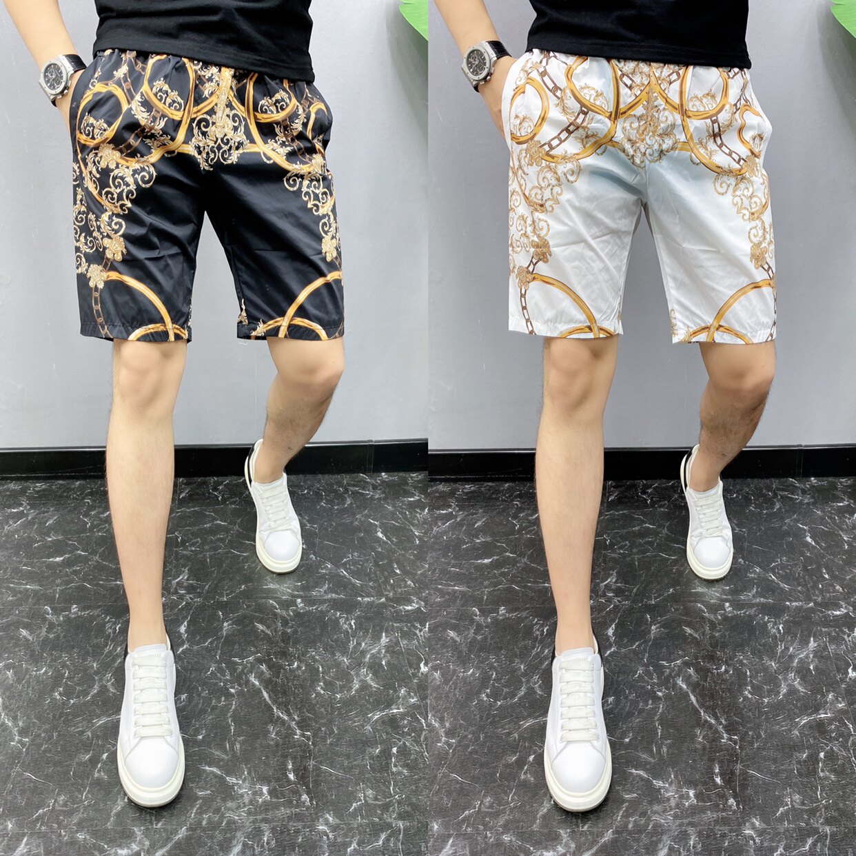 欧洲站夏季新款男士百搭休闲裤