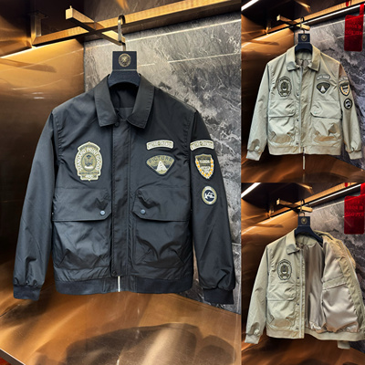 2025春季高级感翻领夹克潮牌痞帅大口袋工装多标徽章休闲时尚外套
