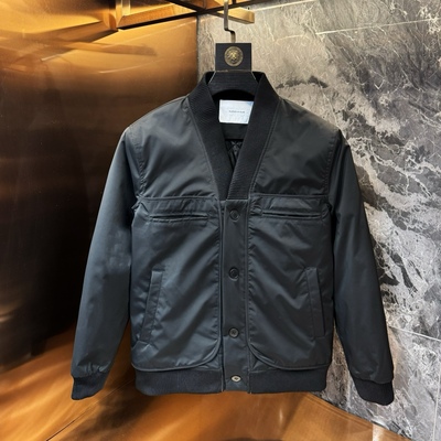 冬季新款棉服时尚修身潮牌男潮流休闲v领棒球服外套网红同款棉袄