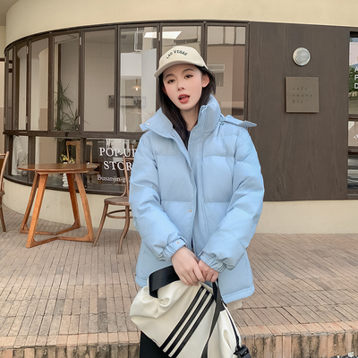 中戏短款羽绒服男女加厚情侣外套