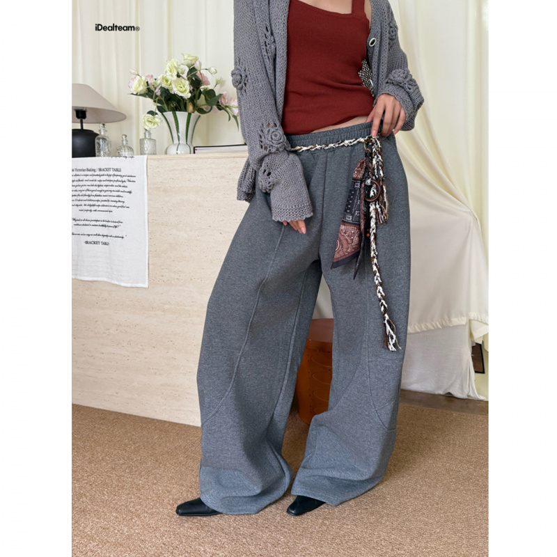 INSS十三行复古解构设计小弯刀裤