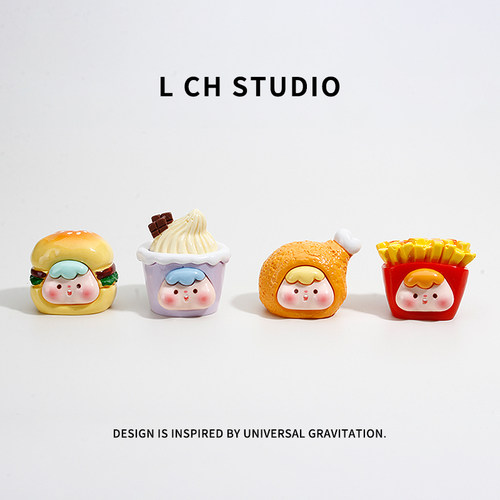 可爱卡通便利店食玩崽崽树脂萌粒