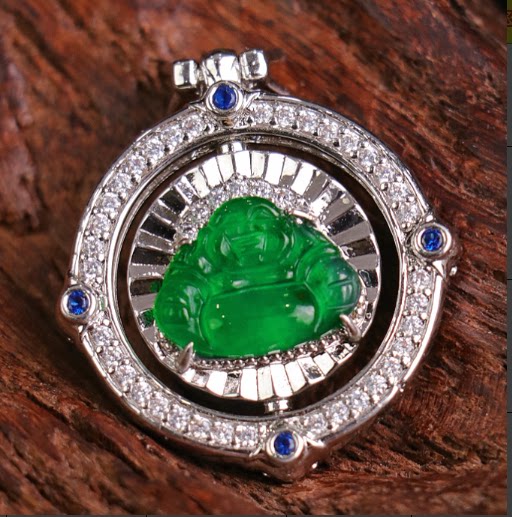 【颖有尽有】高端设计款天然A货翡翠佛公吊坠挂坠时尚JJMS1030008